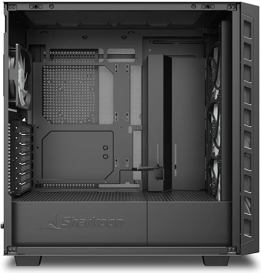 Sharkoon Rebel C80G RGB Gaming Midi Tower Κουτί Υπολογιστή με Πλαϊνό Παράθυρο Μαύρο