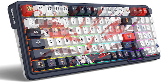 Redragon K686AK-RGB-Pro Eisa Безжичен Гейминг Механична Клавиатура с RGB подсветка (Английски US) Син