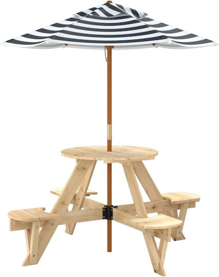 vidaXL Table Παιδιά made of Wood 120x57cm. for 3+ Years Brown