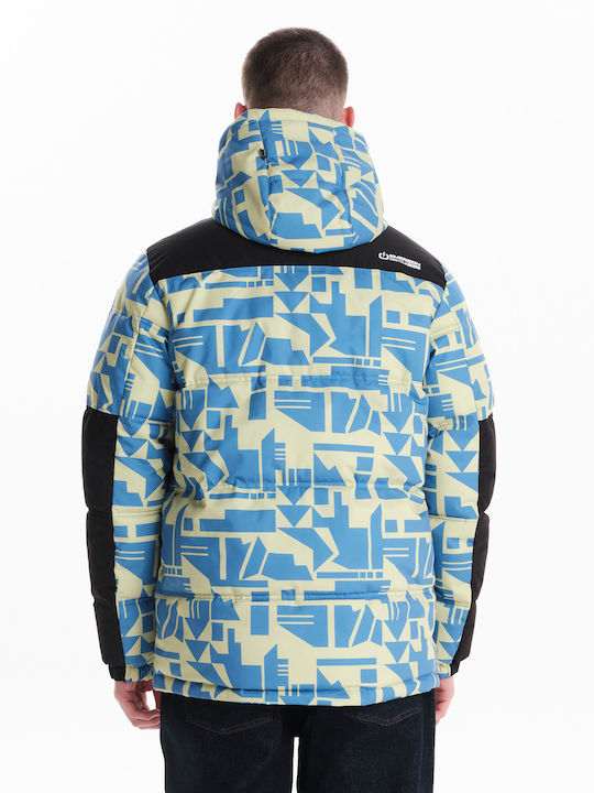 Winter Jacket Puffer Light-Green-Black
