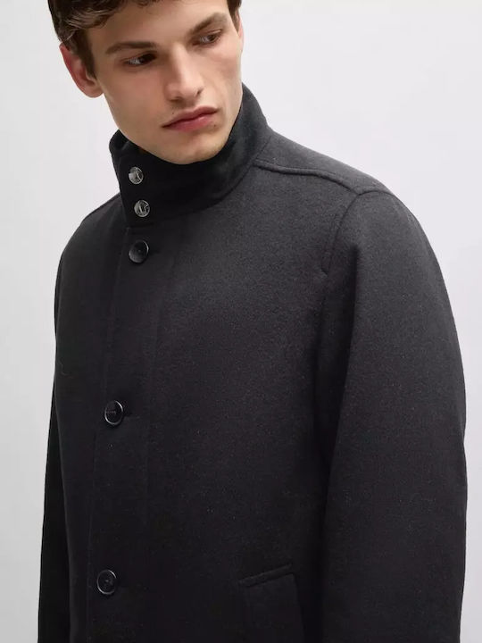 Herren Mantel Schwarz