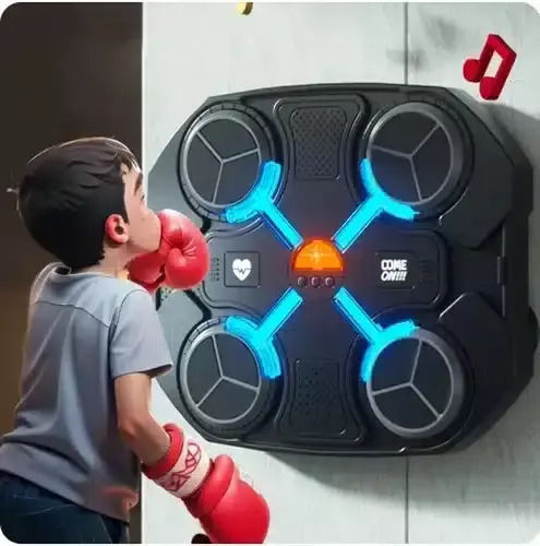 Wall-Mounted Boxing Training Device – Musical Boxing Target Black