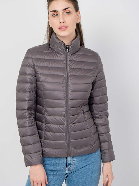 Kurz Damen Puffer Jacke Wasserdicht und Winddicht für Winter Gray