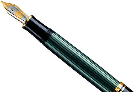 Pelikan Souveran M400 Füllfederhalter Fein Schwarze mit Schwarzer Tintenfarbe