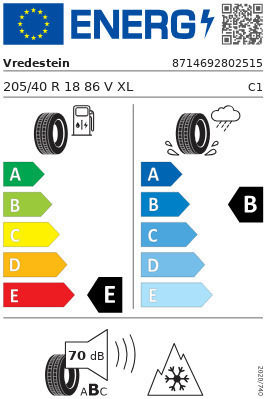 Vredestein Wintrac Pro Plus 205/40R18 86E-Commerce-Website XL Winter Reifen für Passagier Auto
