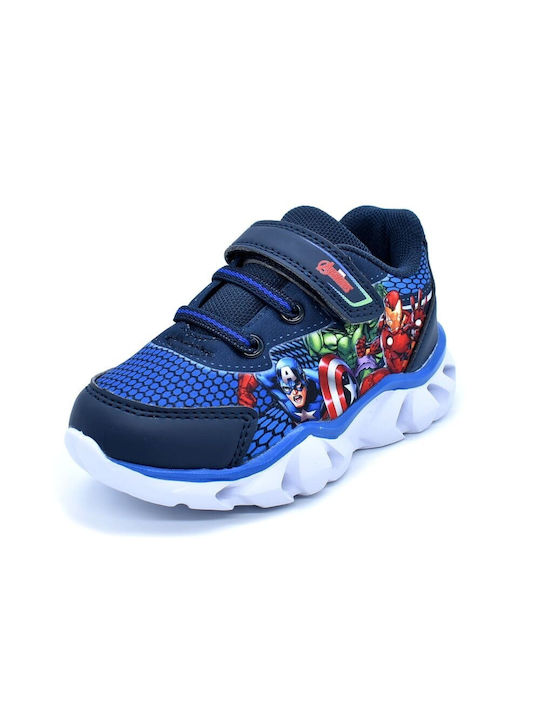 Avengers Kids Sneakers Anatomic with Lights Blue