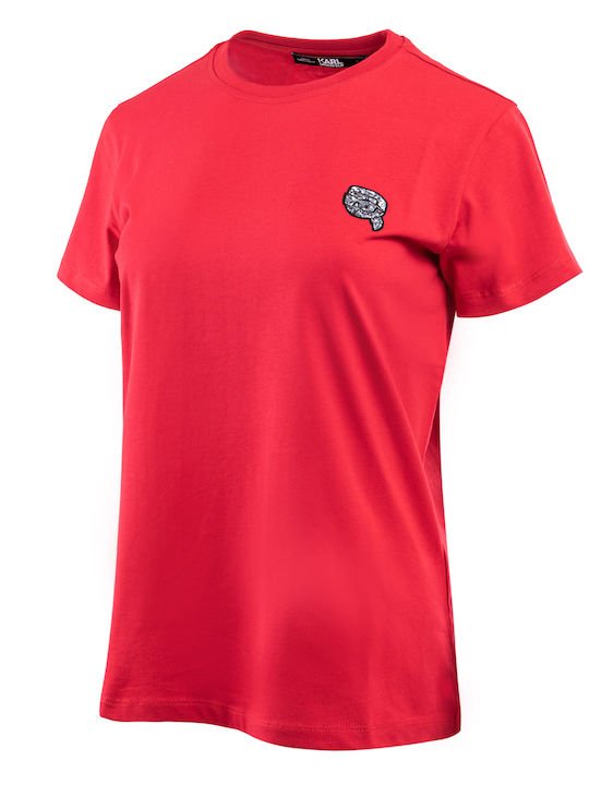 Karl Lagerfeld Women's Athletic T-shirt Red