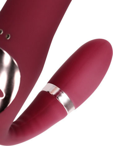 Shots Strapless Strap On με Dildo σε Κόκκινο Χρώμα