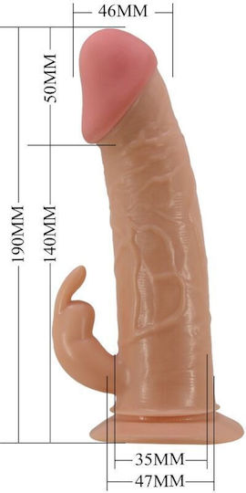 Pretty Love Universal Gurtzeug mit Dildo und Vibration in Flesh Farbe
