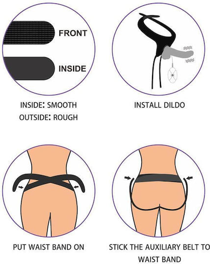 Lovetoy Harness με Dildo και Δόνηση σε Μαύρο Χρώμα