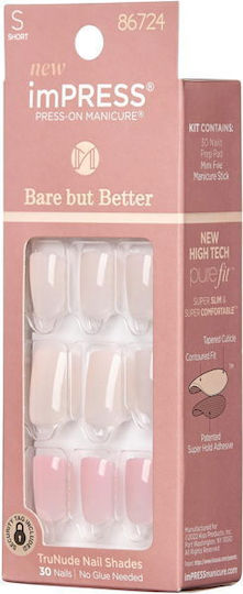 Kiss Impress Colored False Nail Tip Beige