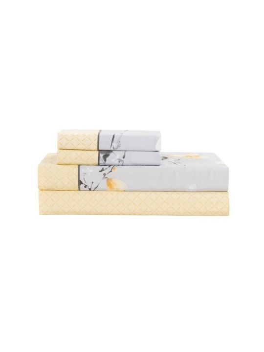 Liolios Home Sheet Sets Queen 245x270cm. Gray 4pcs