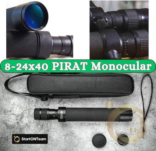 Monocular Telescope Pirate 4-24x40 Powerful Birdwatching Hunting Hiking Star Gazing