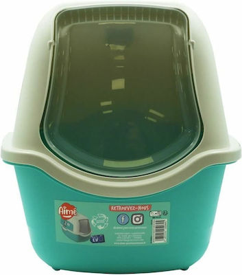 Aime Cat Toilet Closed in Blue Color L39.3xW25.5xH56.3cm