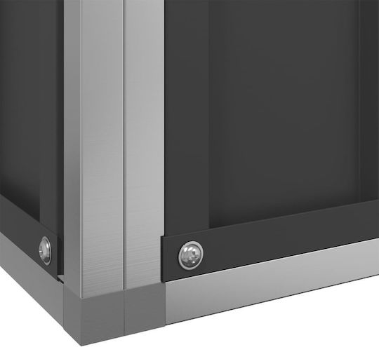 vidaXL Κλουβί Πτηνών 290x303x216εκ. Ασημί