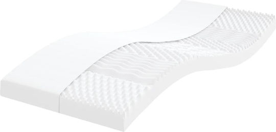 Sofa Bed Single Upholstered with Velvet Gray Color with Slats and Mattress 75x200cm