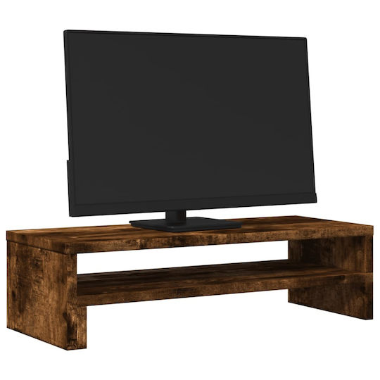 vidaXL Stand Desk Mounted Monitor Smoked Oak Brown (854773)