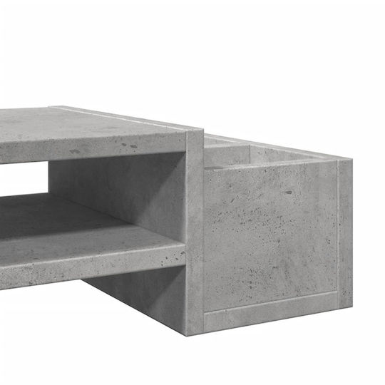 vidaXL Suport Birou pentru 2 Monitoare Beton Gri (854691)