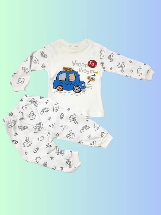 Supermini Pijama pentru copii De iarnă De bumbac Blue