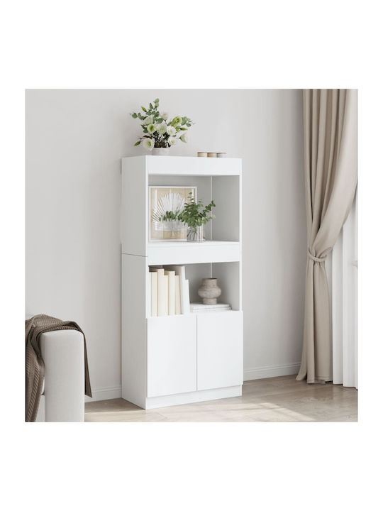 Bookcase White 63x33x140cm