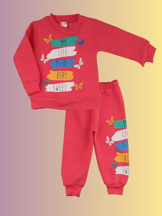 Kinder Sweatpants Set - Jogginganzug Coral 2Stück