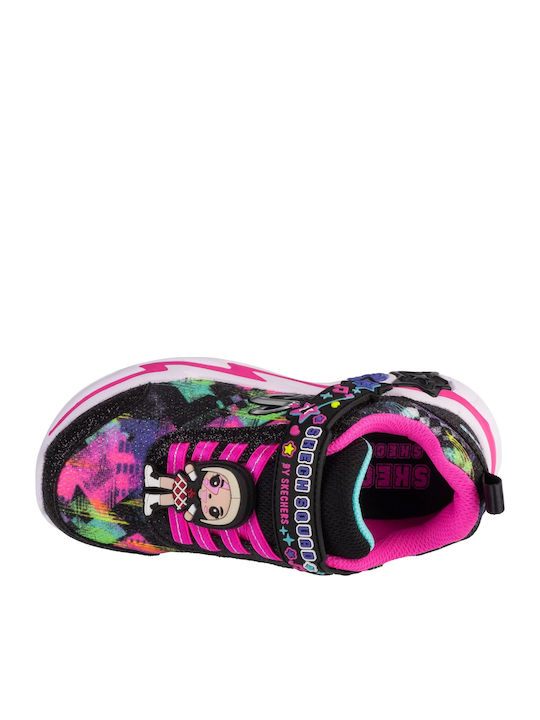 Snuggle Sneaks Skech Kids Sneakers with Scratch Black