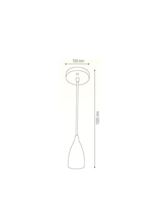Lampă suspendată Weber din cupru roșu Max 60 W