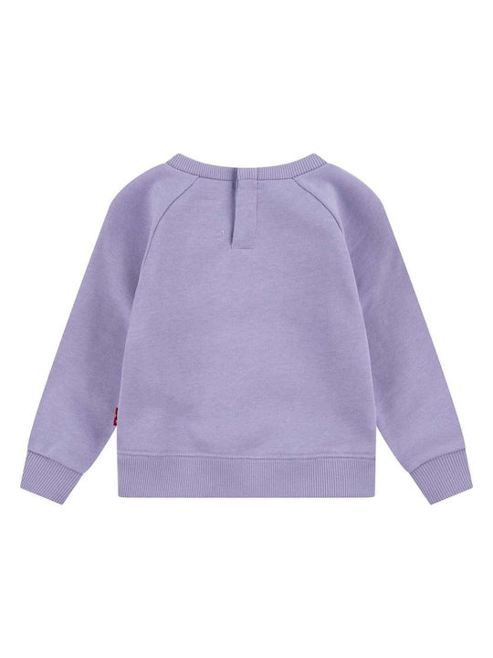 Levi's Kids Sweatshirt Purple Logo Crew