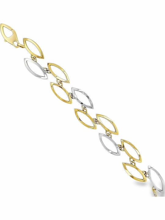 Xryseio Дамско Гривна от Бяло злато 14K