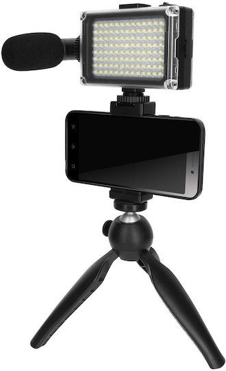 Vlog Pack Foldable Tripod Microphone Led Projector Puluz