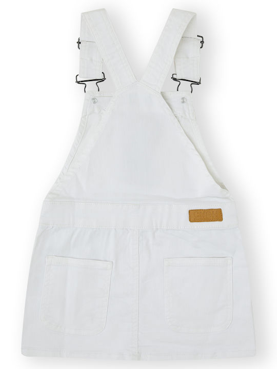 Canada House Kids Denim Dungarees White