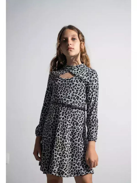 Evita Kids Dress Animal Print Leopard