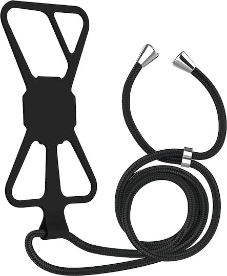 Akashi Lanyard Case Universal Braided Nylon Strap Black
