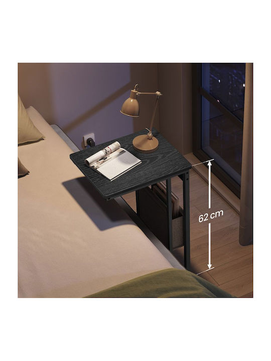 Side Table with Built-in Outlets & USB 40x30x62 Vasagle LET356B02 Wood Metal