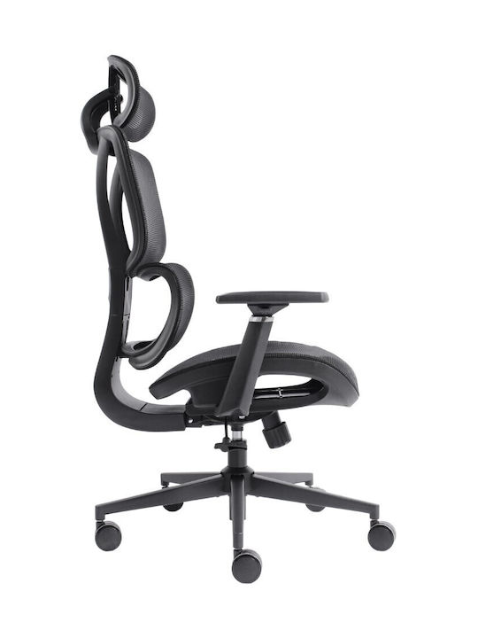 Polihome Elite Καρέκλα Διευθυντική με Ρυθμιζόμενα Μπράτσα Μαύρη