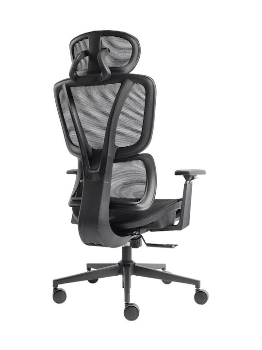 Polihome Elite Καρέκλα Διευθυντική με Ρυθμιζόμενα Μπράτσα Μαύρη
