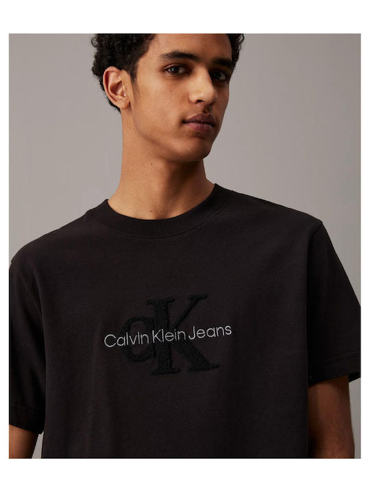 Calvin Klein Monologo Ανδρικό Αθλητικό T-shirt Κοντομάνικο Black