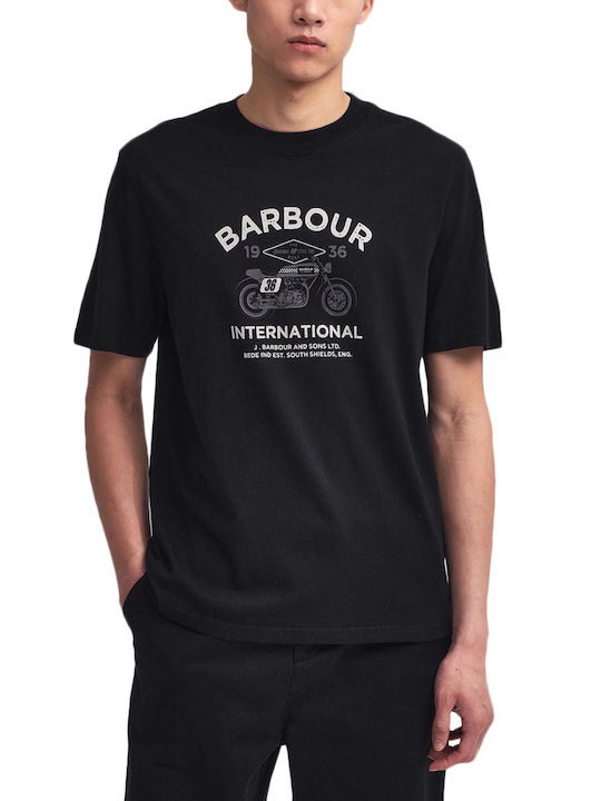 Barbour T-shirt Bărbătesc cu Mânecă Scurtă Γκρι, Μαύρο, Μπεζ