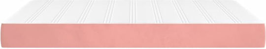 Vidaxl Taschenfederkernmatratze Rosa 140x220x20cm Samt 1 Stk Doppel Rosa