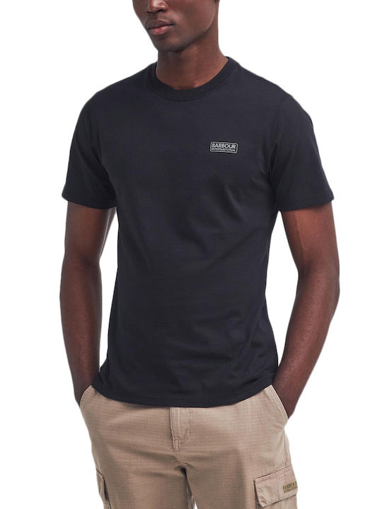 Barbour T-shirt Bărbătesc cu Mânecă Scurtă BLACK