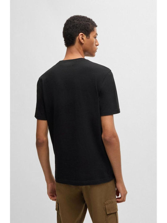 Hugo Boss Jersey T-shirt Bărbătesc cu Mânecă Scurtă Negru