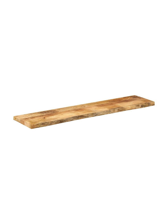 Vidaxl Tabletop 160x20x3.8cm Live Edge Solid Mango Wood 1 Piece Brown