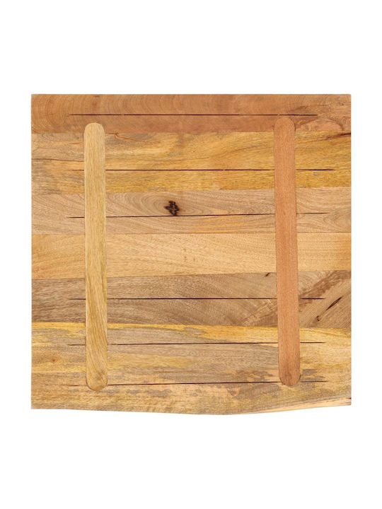 Vidaxl Επιφάνεια Τραπεζιού 40x40x3,8cm Live Edge Μασίφ Ξύλο Μάνγκο 1 Τεμ Καφέ