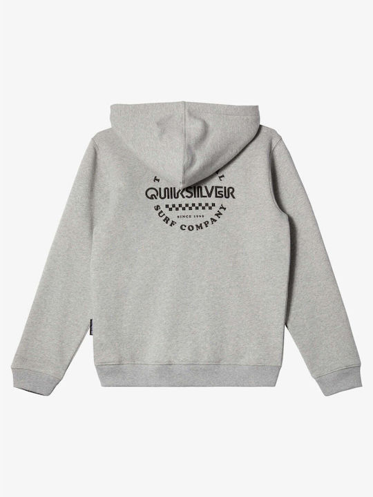 Quiksilver Cardigan pentru copii din material frotirat Bumbac cu glugă GRI DESCHIS HEATHER