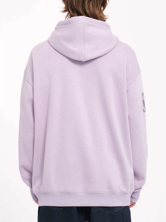 Volcom Hanorac pentru bărbați cu glugă Light Purple