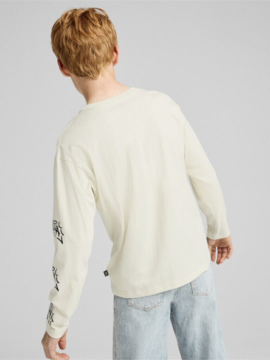 Παιδική Μπλούζα Μακρυμάνικη Beige ESS+ MID 90S LS TEE
