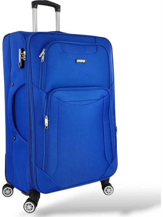 Playbags Βαλίτσες Ταξιδιού Υφασμάτινες Μπλε Ηλεκτρίκ με 4 Ρόδες Σετ 3τμχ