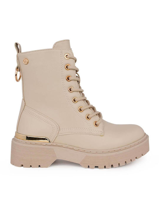 Xti Damen Knöchelstiefel Beige