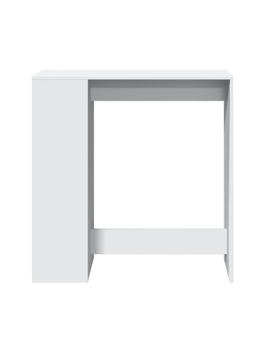 Vidaxl Bar Table with Shelves White 101x40x103.5cm Engineered Wood 1 Piece White
