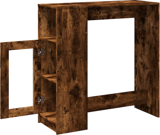 Vidaxl Bar Table Shelves Oak 101x40x103.5cm Engineered Wood 1 Piece Brown